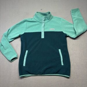 Columbia Ladies' Snap Fleece Pullover Comfort Stretch Hand Pockets Size LG